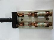 Antiga Chave Faca de Porcelana com Fusível Cartucho. Anos 60.